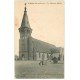 carte postale ancienne 28 MANON. Place de l'Eglise animation