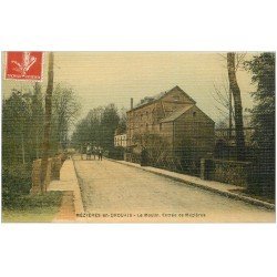 carte postale ancienne 28 MEZIERES-EN-DROUAIS. Le Moulin 1909. Carte Toilée superbe