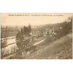 carte postale ancienne 28 MONTIGNY-LE-GANNELON. Moulin et Vallée du Loir 1929