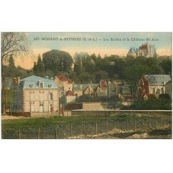 carte postale ancienne 28 NOGENT-LE-ROTROU. Château et Ecoles