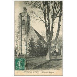 carte postale ancienne 28 NOGENT-LE-ROTROU. Eglise Saint-Laurent 1911