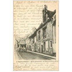 carte postale ancienne 28 NOGENT-LE-ROTROU. Vendeur Quatre-Saisons Rue Bourg-le-Comte 1904