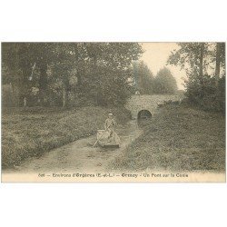 carte postale ancienne 28 ORMOY. Un Pont sur la Conie