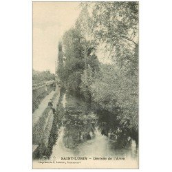 carte postale ancienne 28 SAINT-LUBIN. Dérivée de l'Avre animation