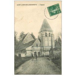 carte postale ancienne 28 SAINT-LUBIN-DES-JONCHERETS. L'Eglise 1908