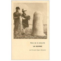 carte postale ancienne 28 SAINT-SYMPHORIEN. La Borne Voie de la Liberté 1947