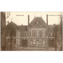 carte postale ancienne 28 SAINVILLE. Mairie et Poste