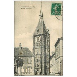 carte postale ancienne 28 SENONCHES. Tour de l'Eglise 1912