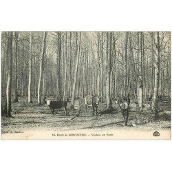 carte postale ancienne 28 SENONCHES. Vaches en Forêt
