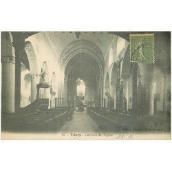 carte postale ancienne 28 TOURY. Eglise 1918