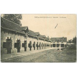 carte postale ancienne 28 VERT-EN-DROUAIS. Marsalin. Les Ecuries 1919