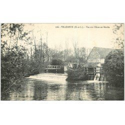 carte postale ancienne 28 VILLEMEUX. L'Eure au Moulin 1931