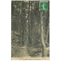 carte postale ancienne 28 VILLEMEUX. Promeneur Allée des Sapins 1913