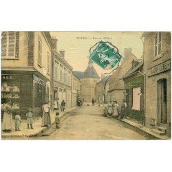 28 VOVES. Rue du Milieu 1908. Superbe Carte toilée