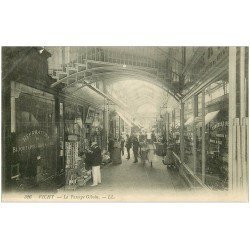 carte postale ancienne 03 VICHY. Le Passage Gibouin rare en 1908. Magasin de Cartes Postales