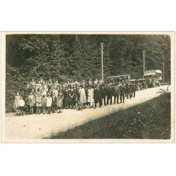 Très Rare Photographe Lasset DREUX 28. Convoi avec Voitures et Camions ancien