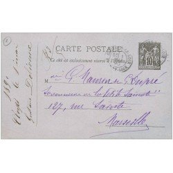 RARE Carte Lettre 1890 envoyée de CLOYES 28. Epicerie Dolivieux pour une Savonnerie à Marseille 1890