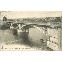 carte postale ancienne 03 VICHY. Le Pont sur l'Allier et Bellerive 1927