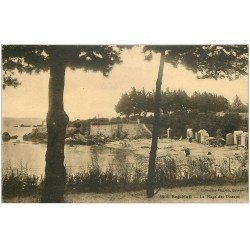 carte postale ancienne 29 BEG MEIL. Plage des Oiseaux 1931