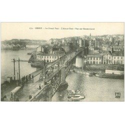 carte postale ancienne 29 BREST. Grand Pont et Avant-Port