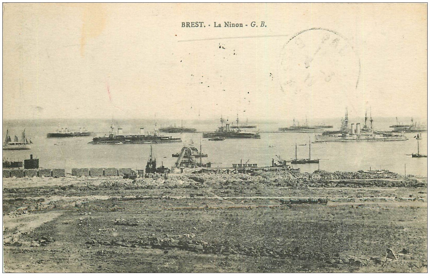 Les contre-torpilleurs français - Page 2 Carte-postale-ancienne-29-brest-la-ninon-1917