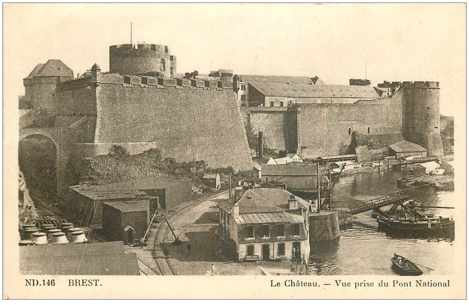carte postale ancienne 29 BREST. Le Château 1939