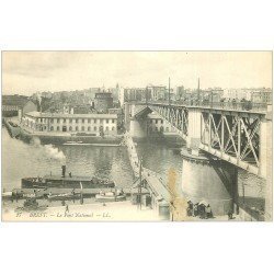 carte postale ancienne 29 BREST. Le Pont National n°17