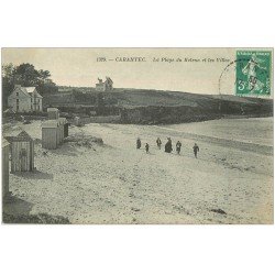 carte postale ancienne 29 CARANTEC. Villas Plage du Kelenn 1911