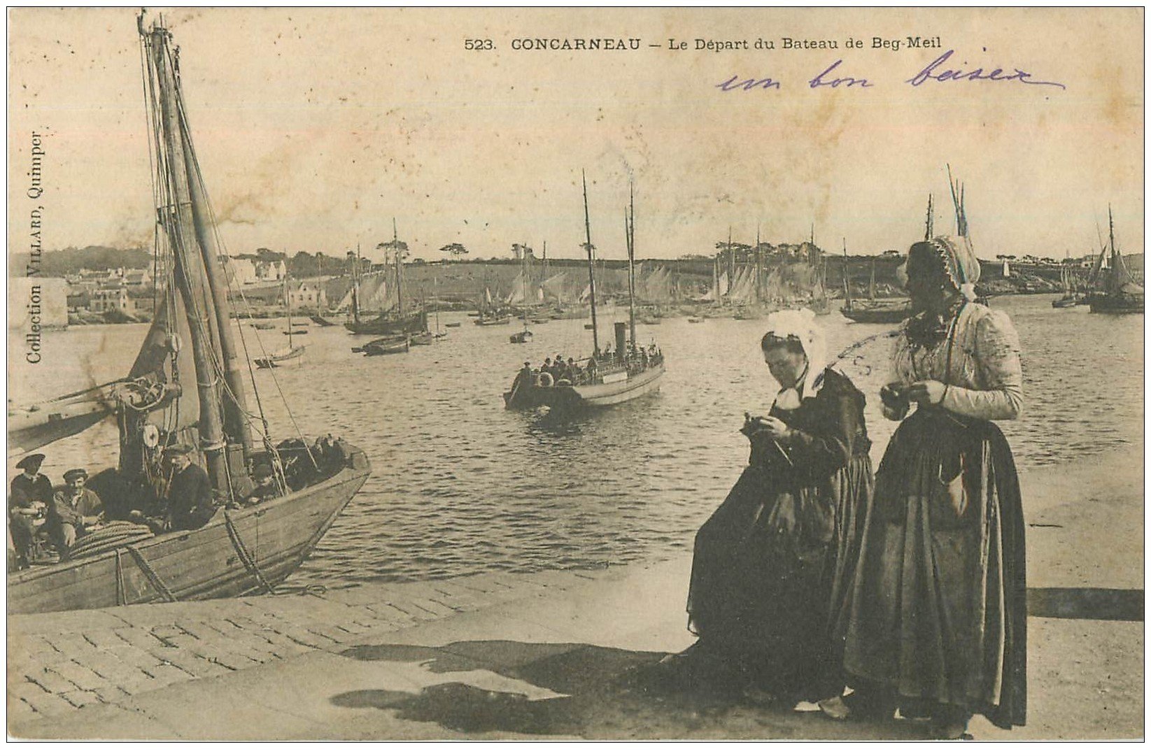 Carte Postale Bateau de croisière avec Réunion ou événement Sun