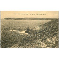 carte postale ancienne 29 LA POINTE DU RAZ. Menhir Baie des Trépassés 1948