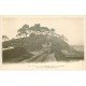 carte postale ancienne 29 LA VALLEE DU GOYEN. Train Pont de Souganso et Montagne vers 1900