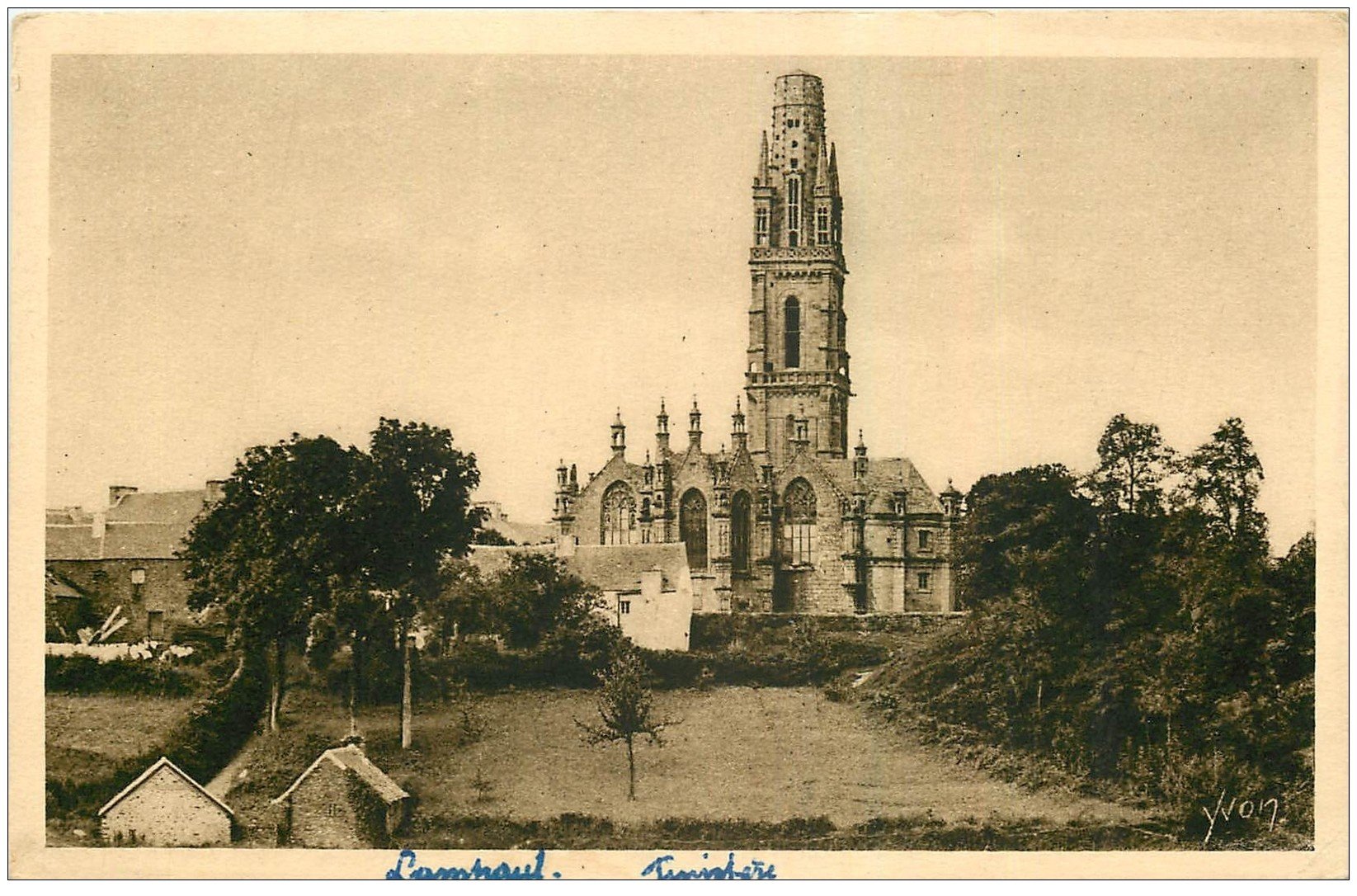 carte postale ancienne 29 LAMPAUL. Vue générale