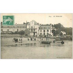 carte postale ancienne 29 LE POULDU. Plage et Hôtel