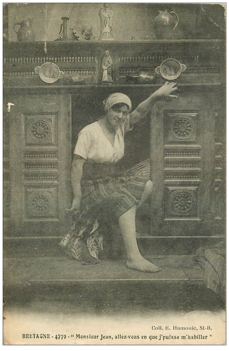 carte postale ancienne 29 LIT-CLOS. Bretagne Jean partez... 1915