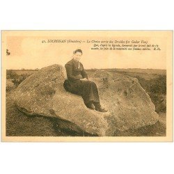 carte postale ancienne 29 LOCRONAN. Chaise sacrée des Druides