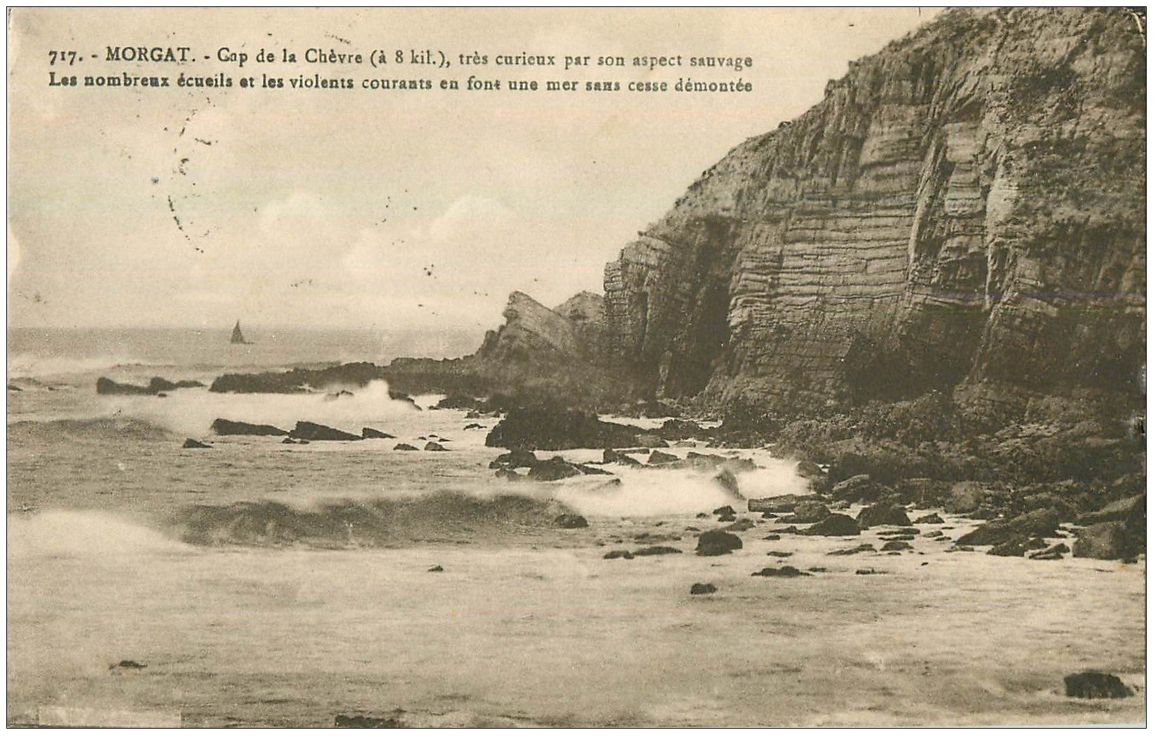 carte postale ancienne 29 MORGAT. Cap de la Chèvre 1925