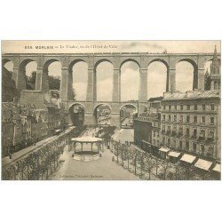 carte postale ancienne 29 MORLAIX. Viaduc et Kiosque