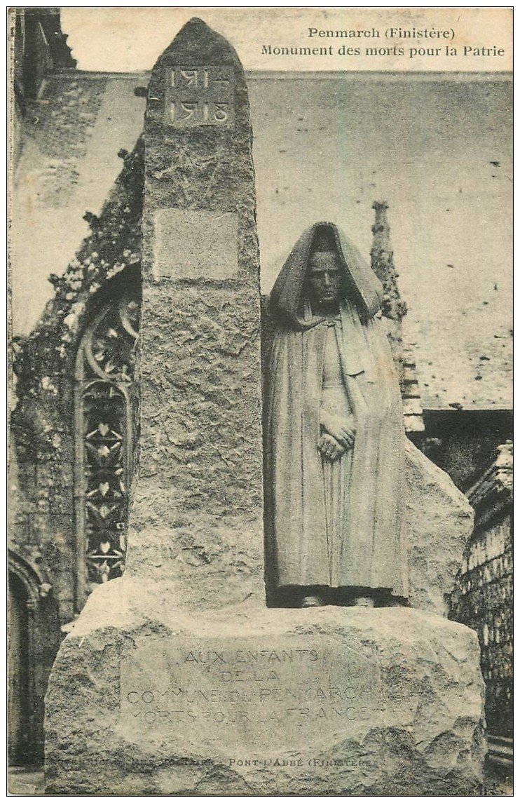 carte postale ancienne 29 PENMARCH. Monument Morts pour la Patrie