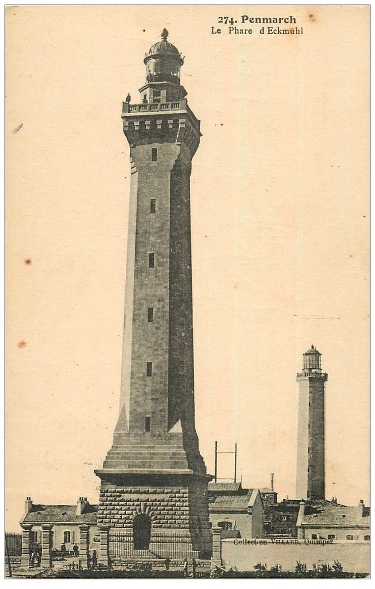 carte postale ancienne 29 PENMARCH. Phare d'Eckmühl 1923