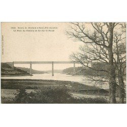 carte postale ancienne 29 PONT DE CHEMIN DE FER SUR LE PENZE. Route de Morlaix à Saint-Pol-de-Léon