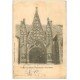 carte postale ancienne 29 PONT-CROIX. Portail Eglise 1902. Etat moyen...