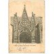 carte postale ancienne 29 PONT-CROIX. Portail Eglise 1902. Etat moyen...