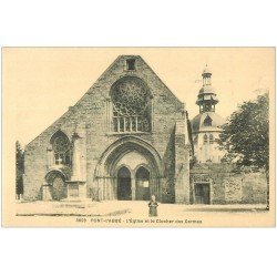 carte postale ancienne 29 PONT-L'ABBE. Eglise et Clocher des Carmes