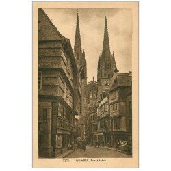 carte postale ancienne 29 QUIMPER. Rue Kéréou. Dressoir