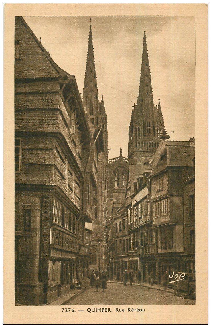 carte postale ancienne 29 QUIMPER. Rue Kéréou. Dressoir