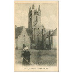 29 QUIMPERLE. Balayeuse devant l'Eglise
