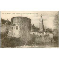 carte postale ancienne 29 QUIMPERLE. Pigeonnier Abbaye Eglise Sainte-Croix et Ellée