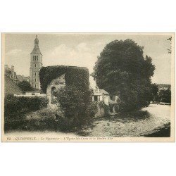 carte postale ancienne 29 QUIMPERLE. Pigeonnier Eglise Sainte-Croix et Rivière Ellé