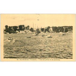 carte postale ancienne 29 SAINTE-MARINE. Port Pêche et Yachting 1946