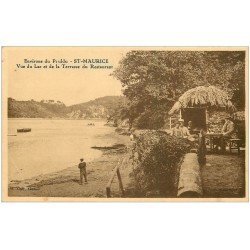 carte postale ancienne 29 SAINT-MAURICE. Terrasse du Restaurant